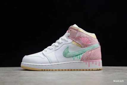 DD1666-100  DRIP JORDAN AIR PAINT MID 1 (GS) 0902